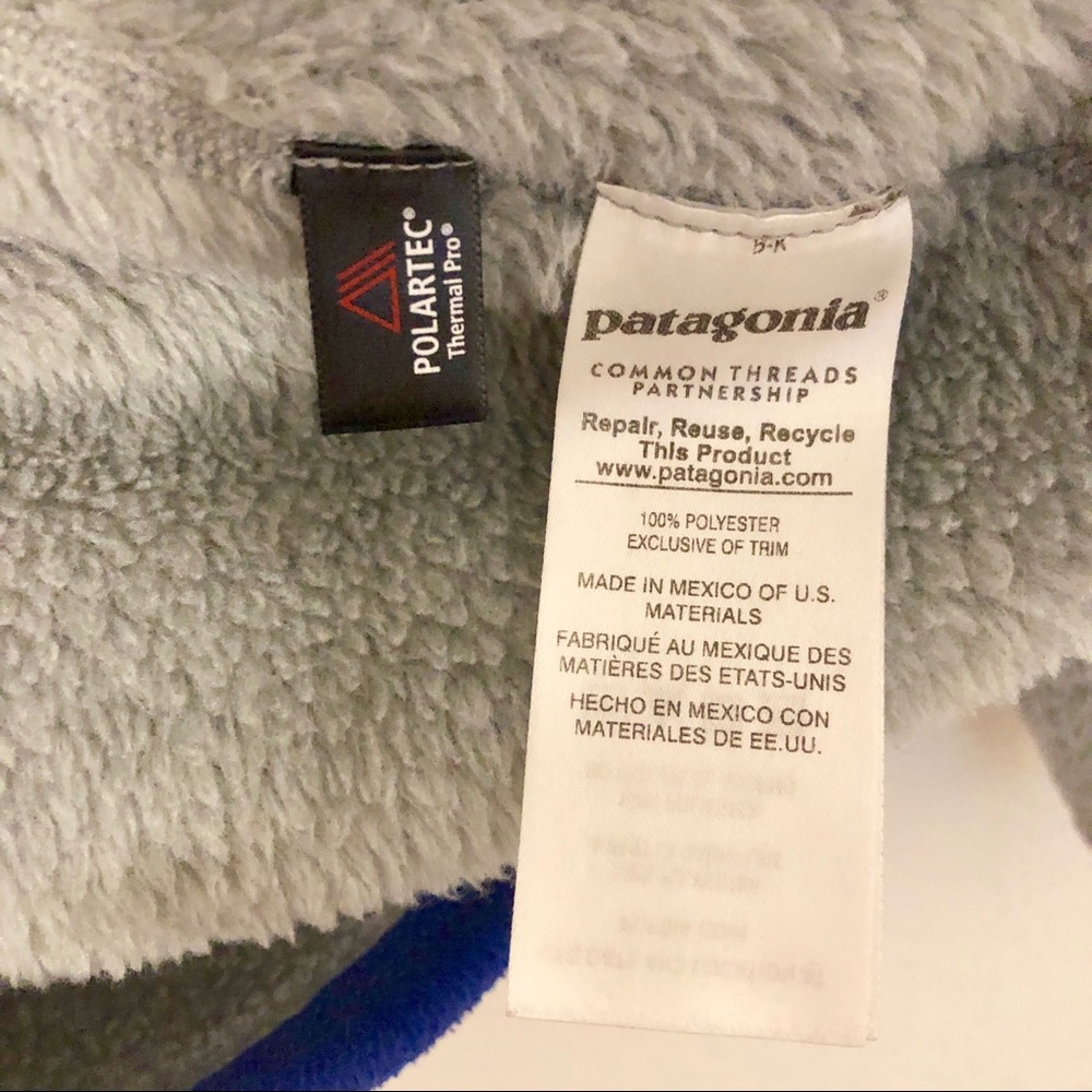 Patagonia Re-Tool Snap-T Pullover Fleece Gray Blue - Picture 10 of 12